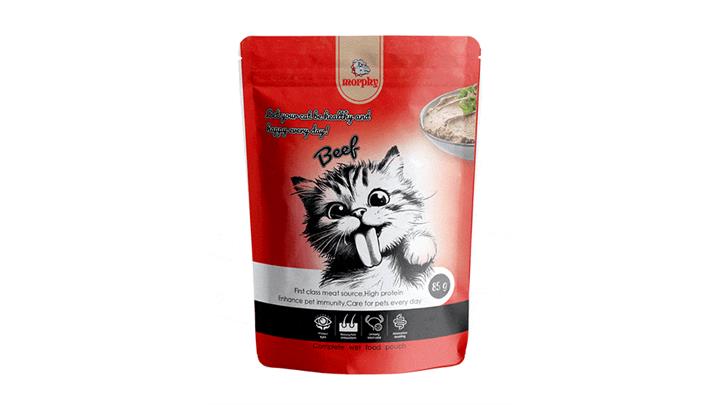 پوچ گربه طعم گوشت گاو برند مورفی morphy وزن 85 گرم