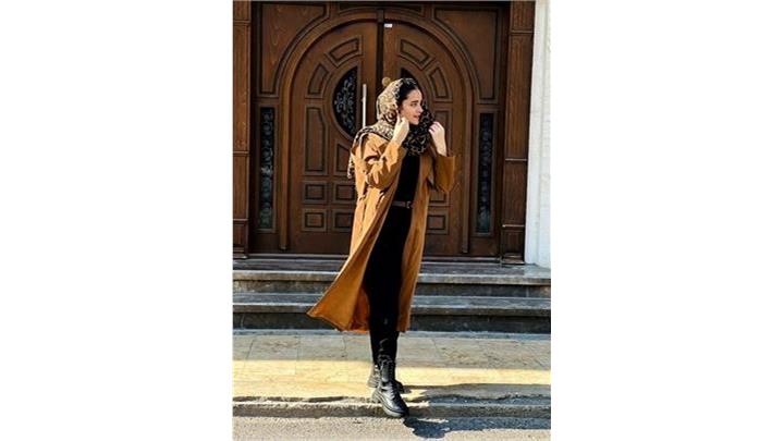 ترنچ کت بلند زنانه فری سایز