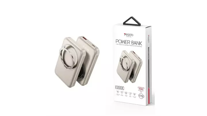 پاوربانک وایرلس مگسیف هولدر دار 10000 میلی آمپر یسیدو YESIDO مدل YP60