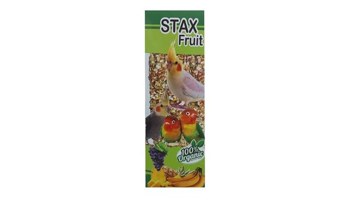 تشویقی میله ایی پرندگان خانگی برند استکس Stax با طعم میوه Fruit Stick وزن 60 گرم