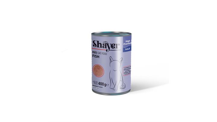 کنسرو گربه پته ماهی 400 گرمی شایر Shayer