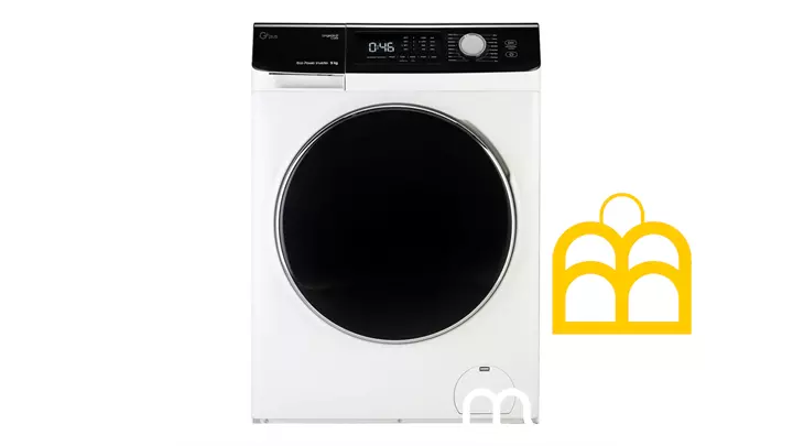 ماشین لباسشویی جی پلاس مدل GWM-K9540W ظرفیت 9 کیلوگرم رنگ سفید