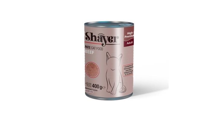 کنسرو گربه پته گوشت قرمز 400 گرمی شایر Shayer
