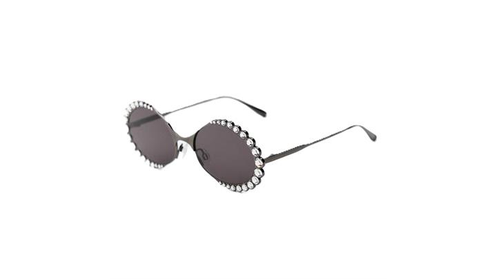 عینک آفتابی زنانه OVAL SUNGLASSES WITH SHINY STONES اورجینال برند zara