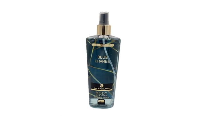 بادی اسپلش مردانه مدل Blue Chaneil وودلایک Woodlike حجم 250 میلی لیتر