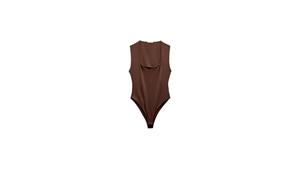 بادی زنانه اورجینال مدل polyamide bodysuit with square neckline برند zara