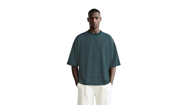 تیشرت مردانه اورجینال STRIPED TEXTURED T-SHIRT برند zara
