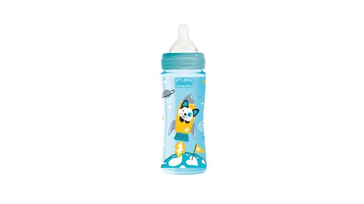 شیشه شیر ول بیینگ ظرفیت 330 میلی لیتر رنگ آبی برند چیکو Chicco 