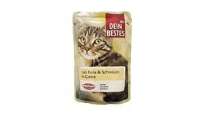 پوچ گربه دین بستس طعم بوقلمون و ژامبون Dein Bestes