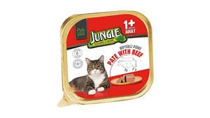 ووم گربه بالغ جانگل مدل پته طعم گوشت گاو Jungle