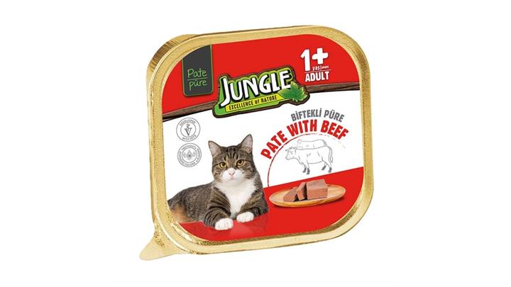 ووم گربه بالغ جانگل مدل پته طعم گوشت گاو Jungle