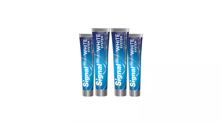 خمیردندان White System 75 ml بسته 4 عددی برند Signal