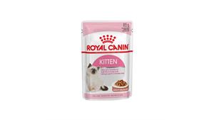 پوچ بچه گربه، ۴ تا ۱۲ ماه، در آب گوشت، ۸۵ گرمی، برند رویال کنین(Royal Canin) کد342