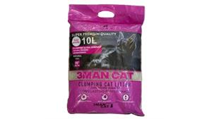 خاک گربه معطر برند تری من کت 3man cat وزن 10 کیلوگرم