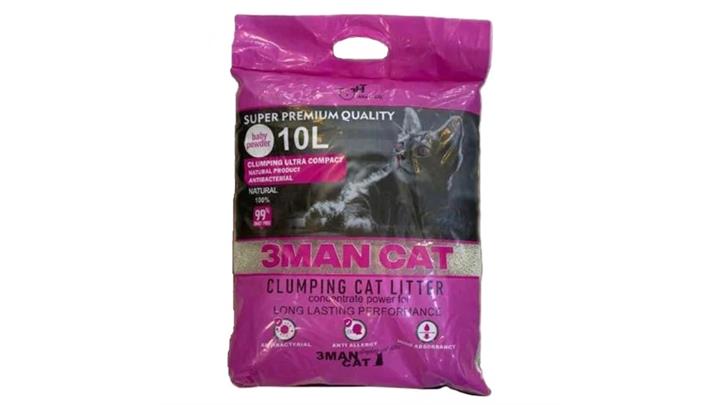 خاک گربه معطر برند تری من کت 3man cat وزن 10 کیلوگرم