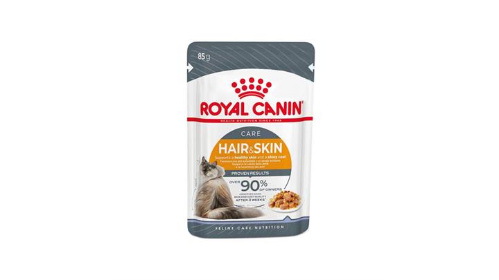 پوچ گربه بالغ، زیبایی پوست و مو، در آب گوشت، ۸۵ گرمی، برند رویال کنین(Royal Canin) کد334