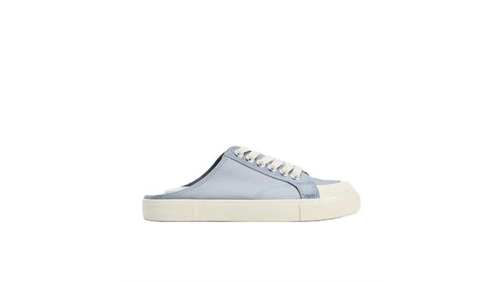کفش کتونی زنانه اورجینال SATIN MULE TRAINERS برند zara