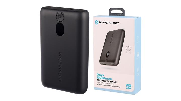 پاوربانک 10050 میلی آمپر 35 وات پاورولوژی Powerology Onyx 10050mah 35w powerBank