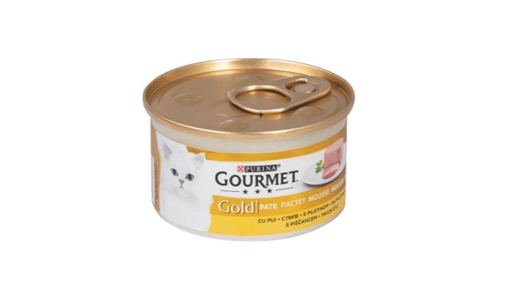 کنسرو گربه طعم مرغ 85 گرمی گورمت Gourmet