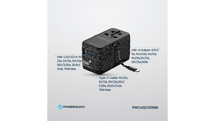 شارژر 85 واتی پاورولوژی Powerology Universal GaN 85W Super Charger