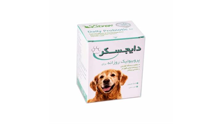 پروبیوتیک روزانه، مخصوص سگ و گربه، ۱۵ ساشه، مدل دایجسکر، برند بایوران کد101