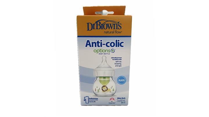 شیشه شیر +Options طرح دار پیرکس دکتر براون Dr browns حجم 60 میلی لیتر 