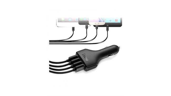 شارژر فندکی 4 پورت آکی مدل AUKEY CC-T9