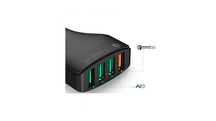 شارژر فندکی 4 پورت آکی مدل AUKEY CC-T9