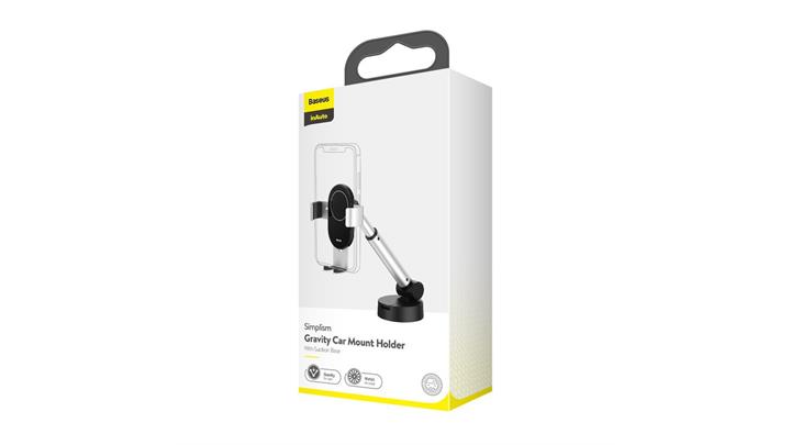 پایه نگهدارنده گوشی بیسوس مدل Baseus Simplism Gravity Car Mount Holder with Suction Base SUYL-JY01