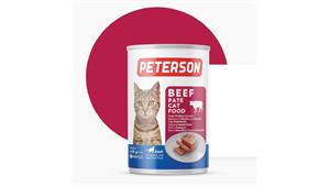 کنسرو پته گربه با طعم گوشت 400گرمی پترسون PETERSON