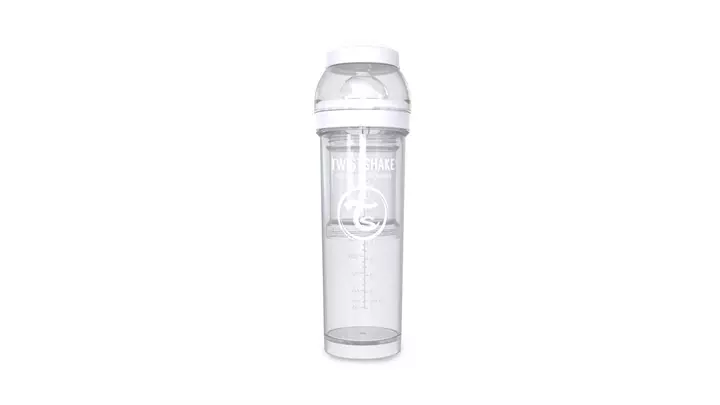 شیشه شیر آنتی کولیک رنگ صورتی پاستل ظرفیت 330 میلی لیتر برند تویست شیک twistshake 
