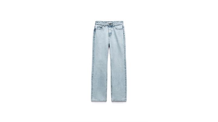 شلوار زنانه اورجینال Z1975 STRAIGHT-FIT HIGH-WAIST FULL LENGTH JEANS برند zara