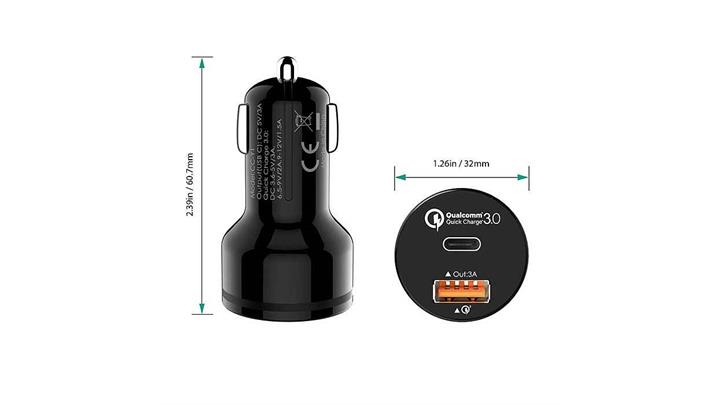 شارژر فندکی آکی مدل AUKEY CC-Y1