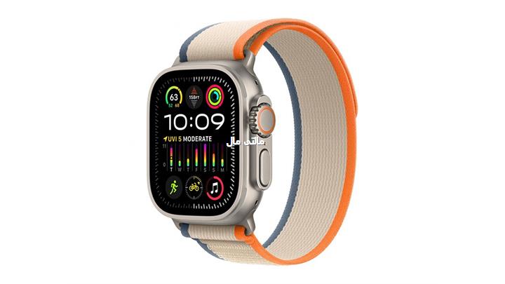 اپل واچ اولترا نسل 2 تیتانیومی با بند لوپ ترایل نارنجی/بژ Apple watch Ultra 2