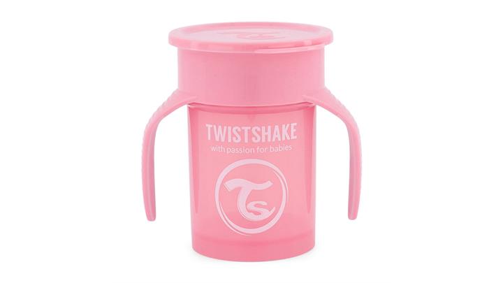 لیوان 360 درجه 230 میلی لیتر رنگ صورتی برند تویست شیک Twistshake 