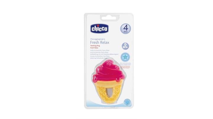 دندان گیر مایع دار طرح بستنی رنگ سرخابی برند چیکو Chicco 