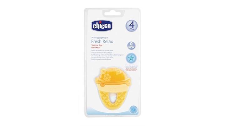 دندان گیر مایع دار طرح بستنی رنگ زرد برند چیکو Chicco 
