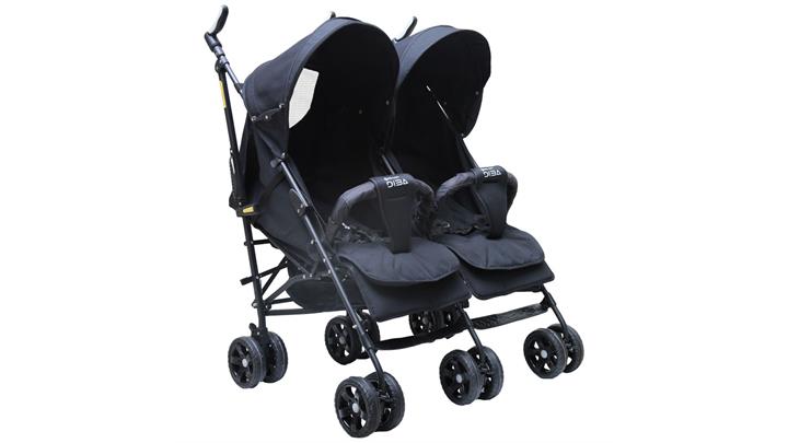 کالسکه مدل دیبا دسته عصایی دو قلو برند دلیجان Delijan stroller 