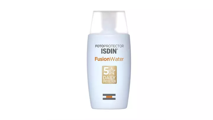 کرم ضد آفتاب بی رنگ ایزدین SPF50 مدلFusion Water 5 Daily