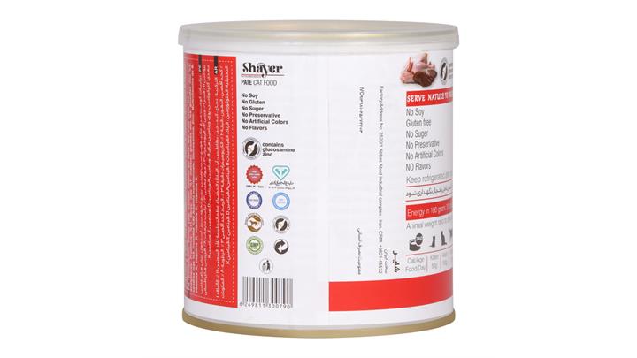 کنسرو گربه پته مرغ و جگر 800 گرمی شایر Shayer