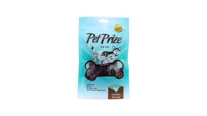 تشویقی سنگدان مرغ، مخصوص سگ، 50 گرمی، برند پت پرایز(PetPrize) 