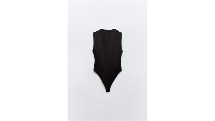 بادی زنانه اورجینال مدل polyamide bodysuit with square neckline برند zara
