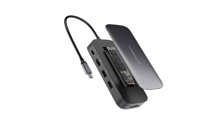 هاب 512 گیگ پاورولوژی Powerology 512GB USB-C Hub and SSD Drive