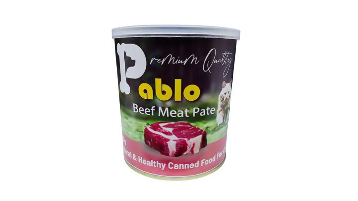 کنسرو گربه بالغ برند پابلو Pablo طعم گوشت گاو وزن 800 گرم