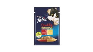 پوچ گربه فلیکس Felix با طعم میکس مرغ و گوشت گاو