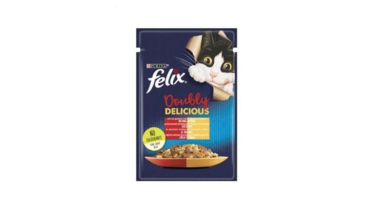 پوچ گربه فلیکس Felix با طعم میکس مرغ و گوشت گاو