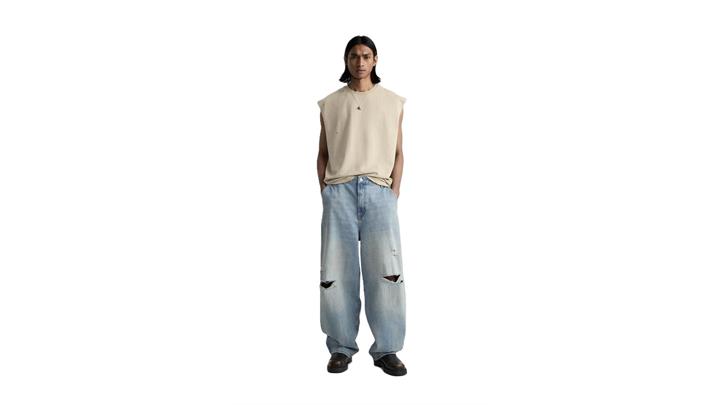 شلوار مردانه اورجینال BAGGY FIT JEANS برند zara