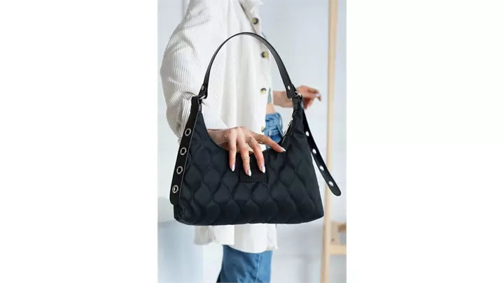 کیف زنانه Quilted Patterned Baguette اورجینال برند Genel Markalar