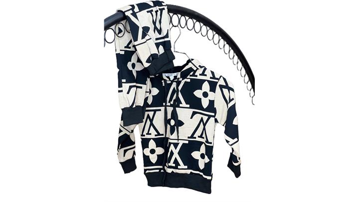 ست دو تیکه هودی و شلوار طرح LOUIS VUITTON