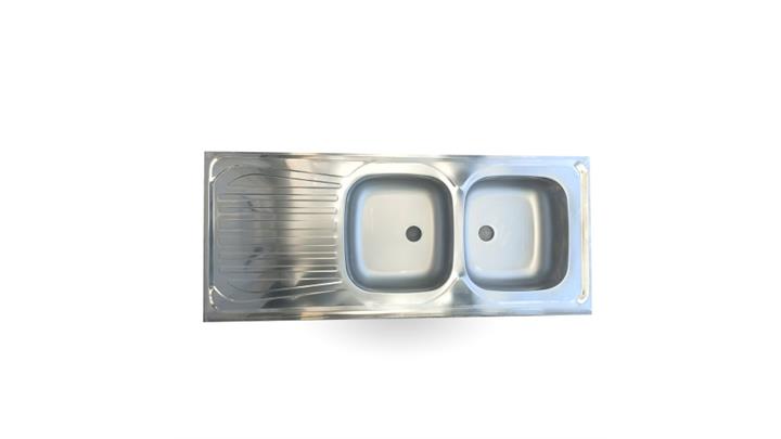 سینک روکار مدل ساحل 4.*50*120 استیل البرز لگن راست